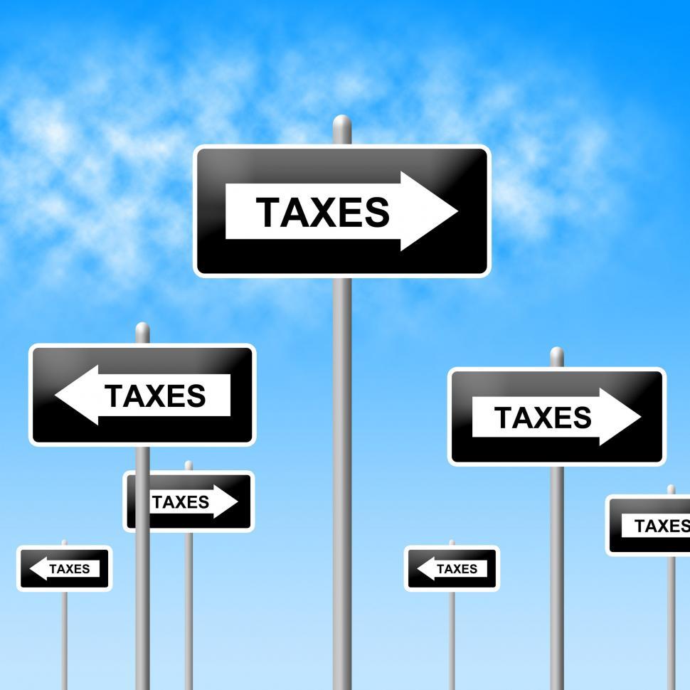 Free Image of Taxes Sign Shows Corporation Trade And Corporate 