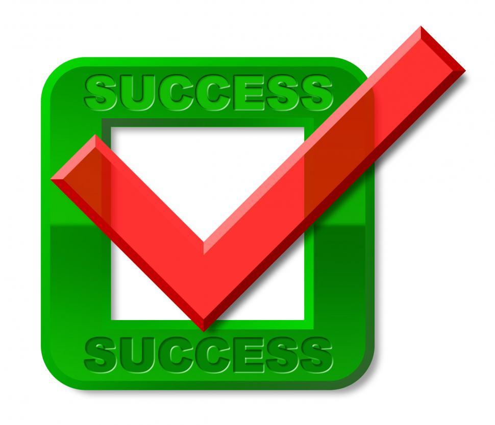 Free Image of Success Tick Indicates Triumph Prevail And Victors 