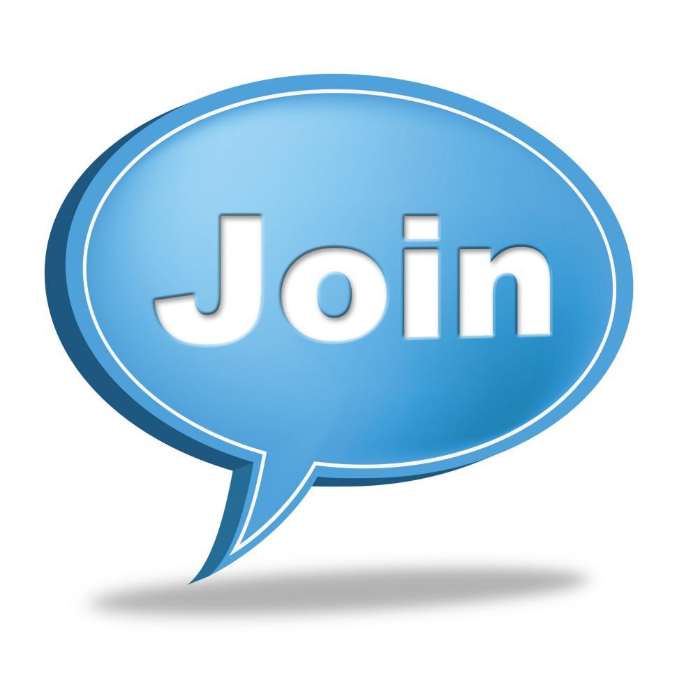 Free Image of Join Speech Bubble Means Sign Up And Membership 
