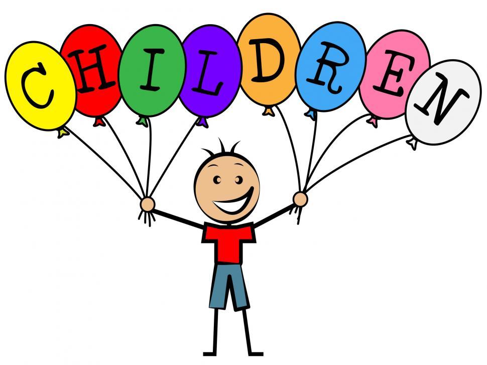 Free Image of Children Balloons Indicates Toddlers Kids And Youngsters 