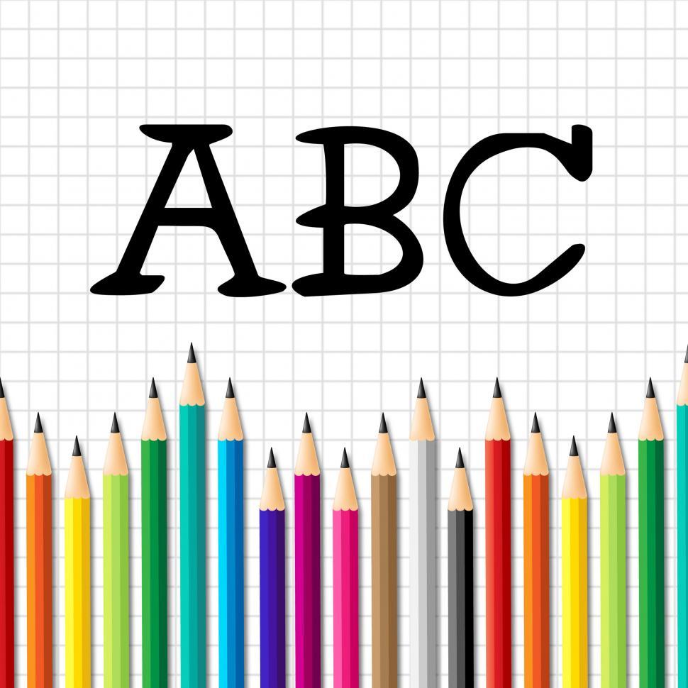 Free Image of Abc Pencils Means Early Education And Alphabetical 