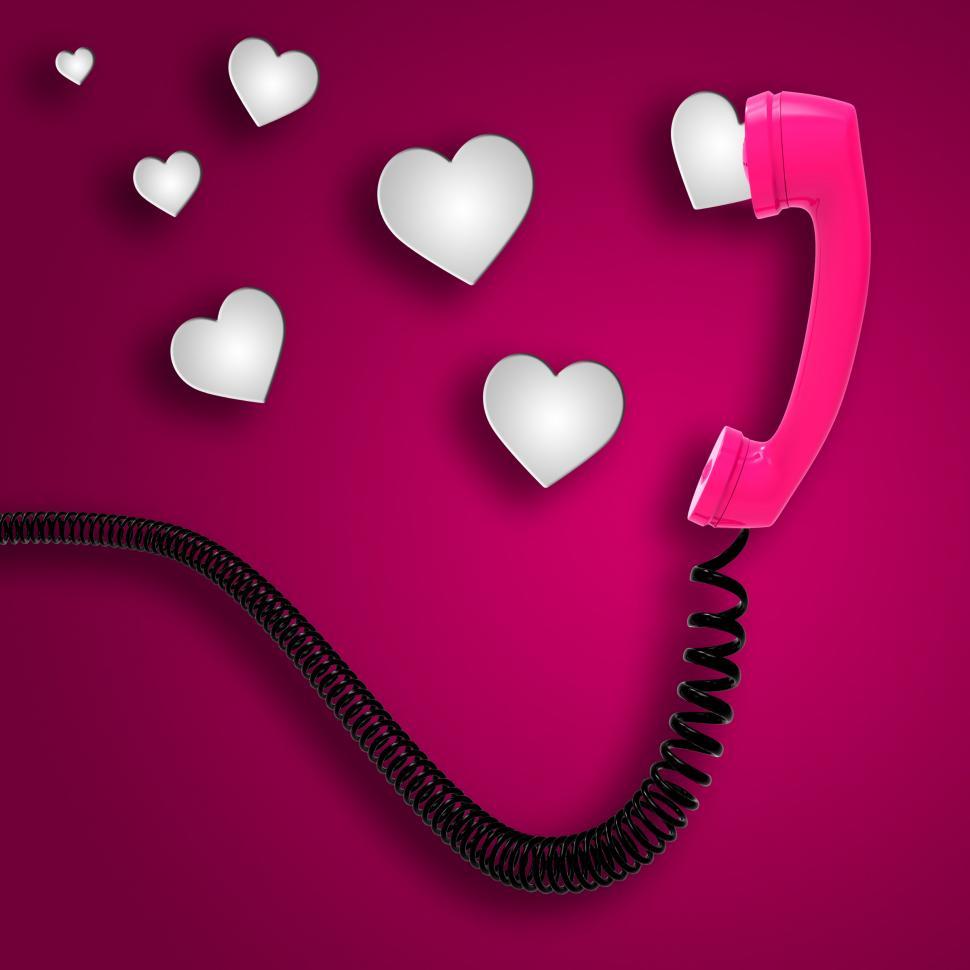 Free Image of Romantic Call Indicates Text Space And Chat 