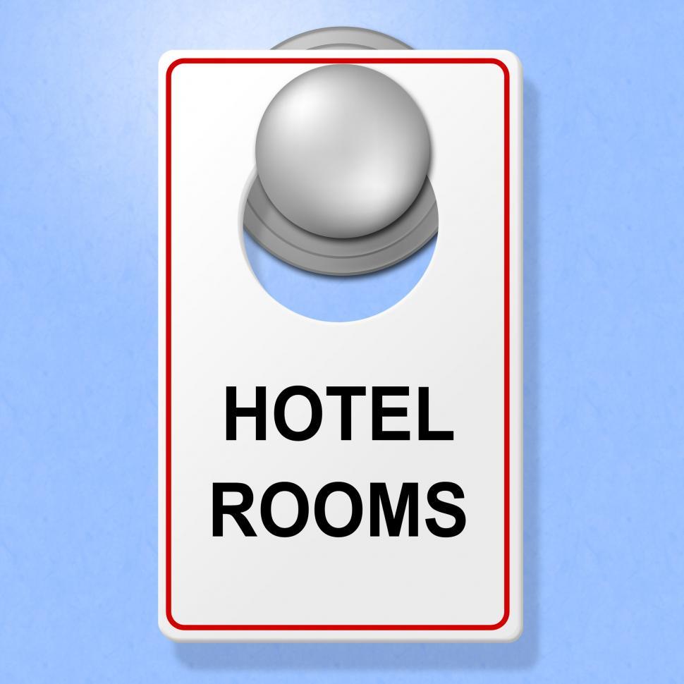 Free Image of Hotel Rooms Sign Means Place To Stay And Accommodation 