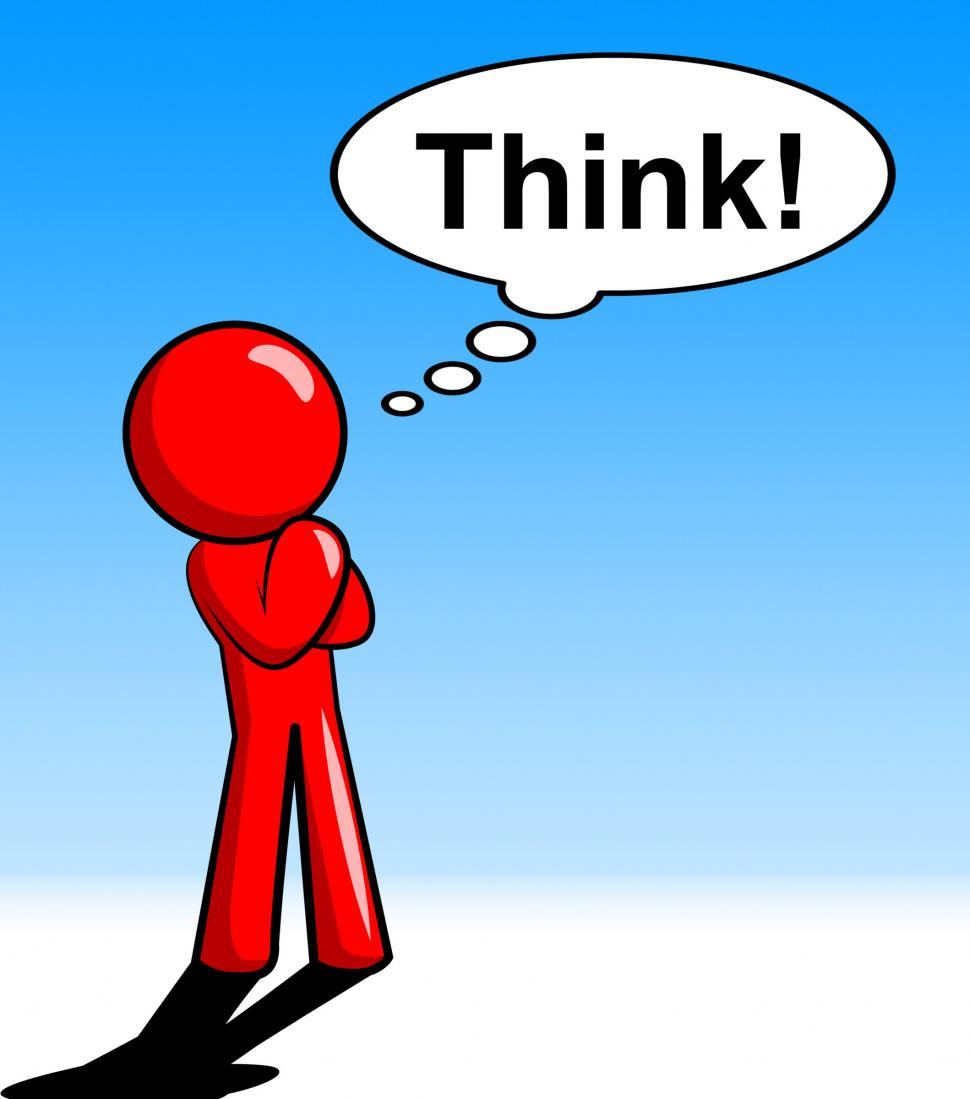 Free Image of Thinking Character Means Consideration Contemplating And Reflect 