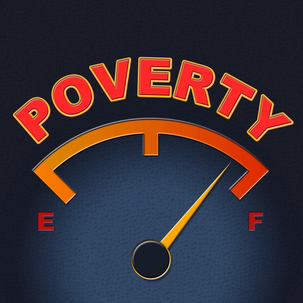 Free Image of Poverty Gauge Shows Stop Hunger And Display 