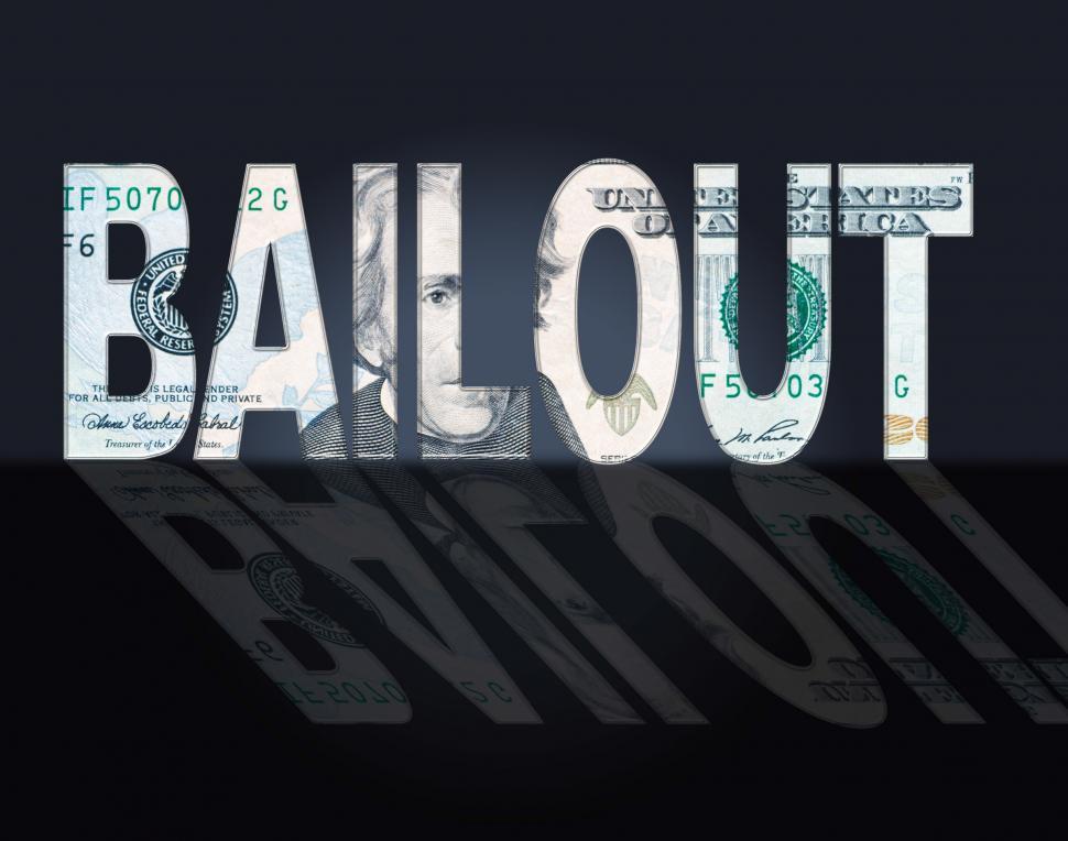 Free Image of Bailout Dollars Means United States And Bailing 