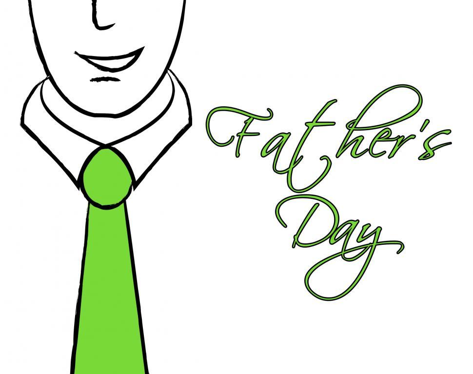 Free Image of Fathers Day Tie Means Greeting Cheerful And Parenting 