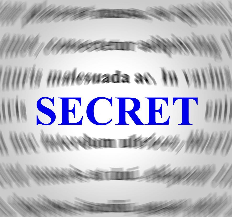 Free Image of Secret Definition Indicates Hidden Secretly And Concealed 