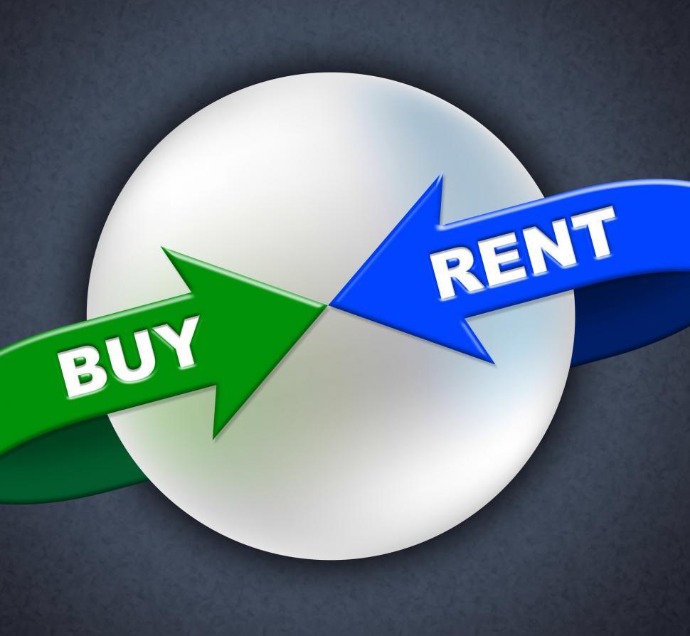 Free Image of Buy Rent Arrows Indicates Lease Buyer And Purchase 