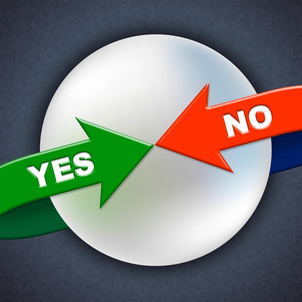 Free Image of Yes No Arrows Shows All Right And Ok 