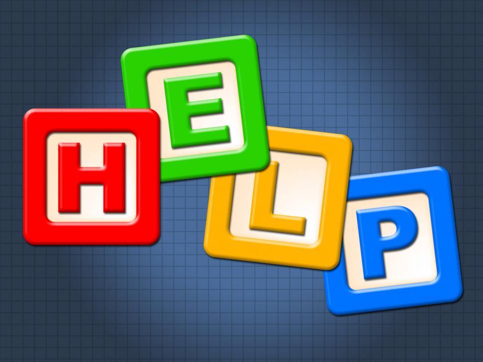 Free Image of Help Kids Blocks Shows Information Youngsters And Question 