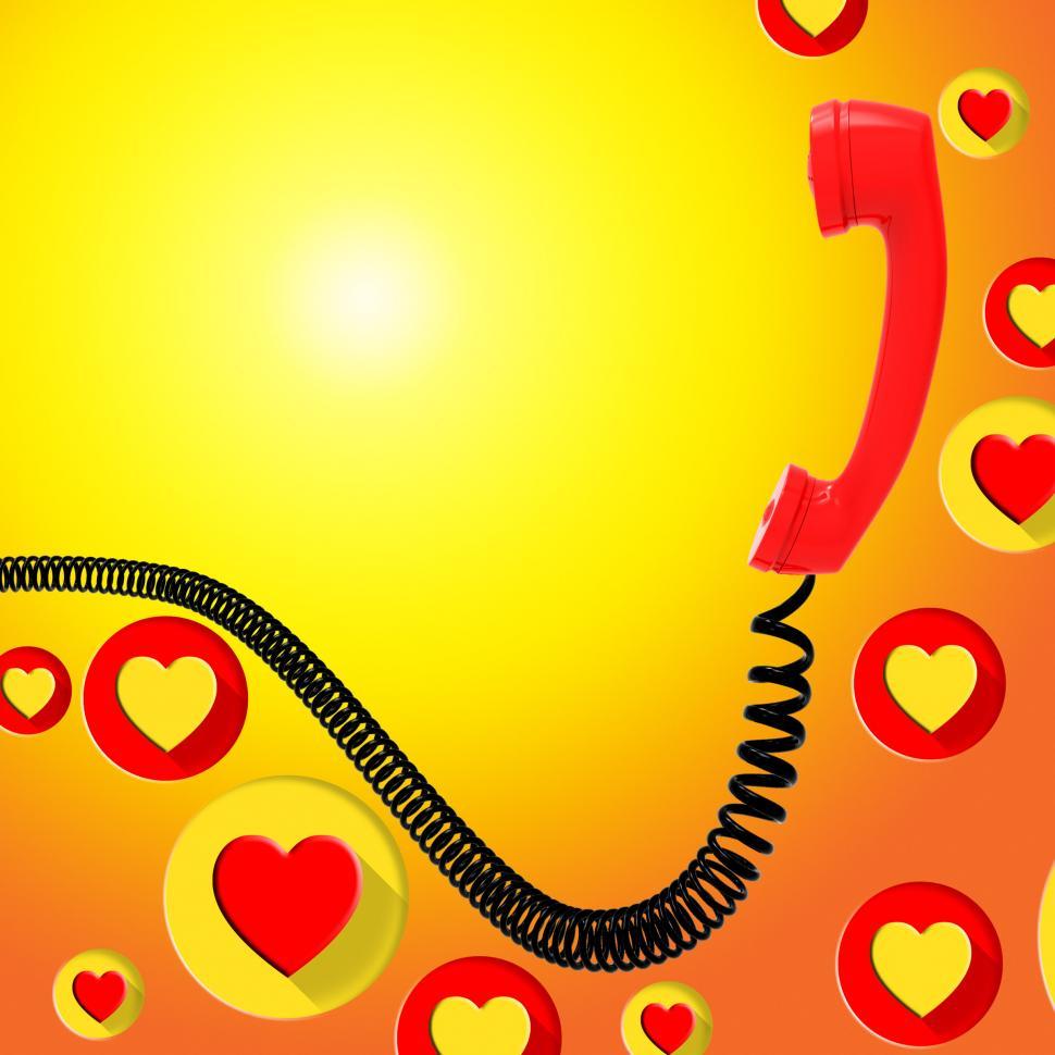 Free Image of Romantic Call Represents Find Love And Blank 