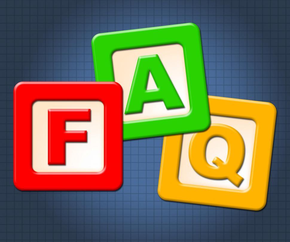 Free Image of Faq Kids Blocks Means Frequently Asked Questions And Counselling 