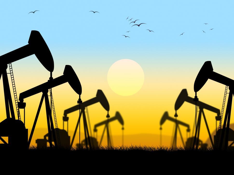 Free Image of Oil Wells Shows Nonrenewable Fuel And Exploration 