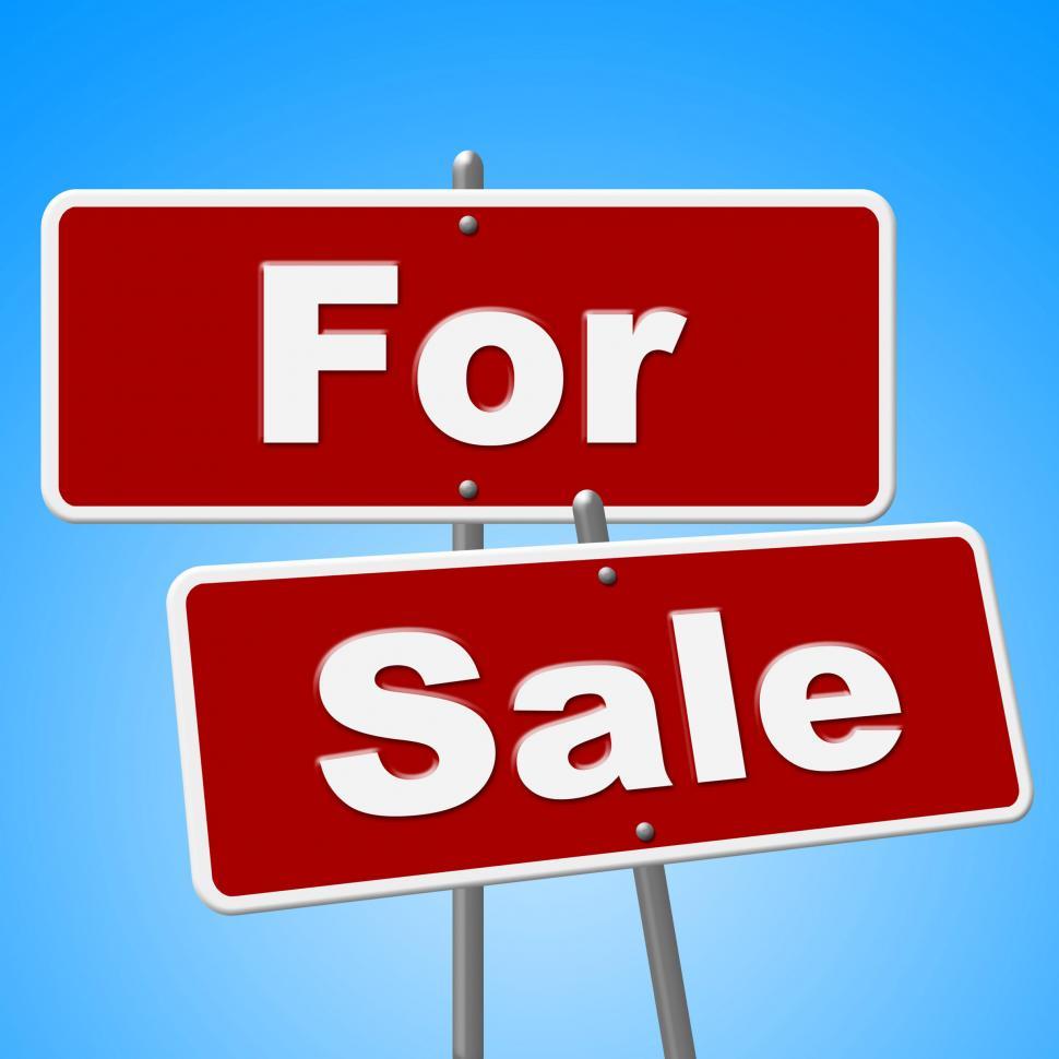 Free Image of For Sale Signs Represents Sell House And Message 