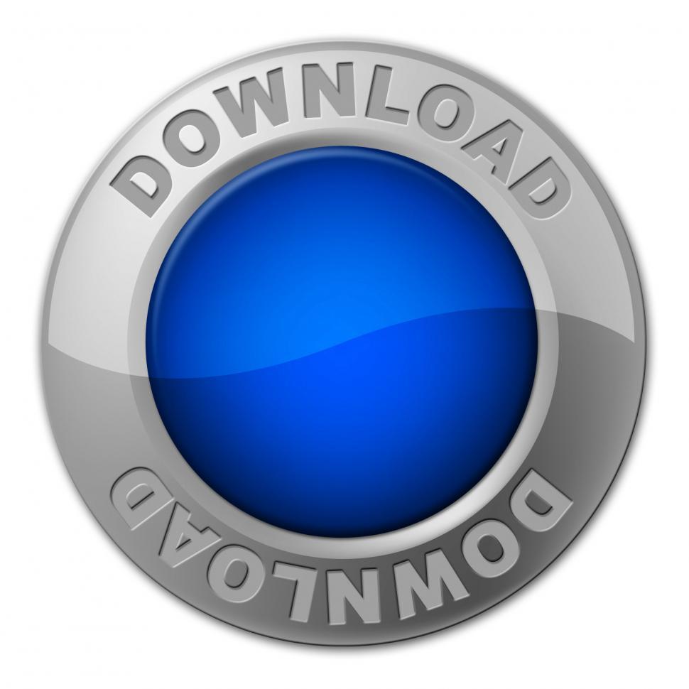 Free Image of Download Button Shows Downloading Transfer And Internet 