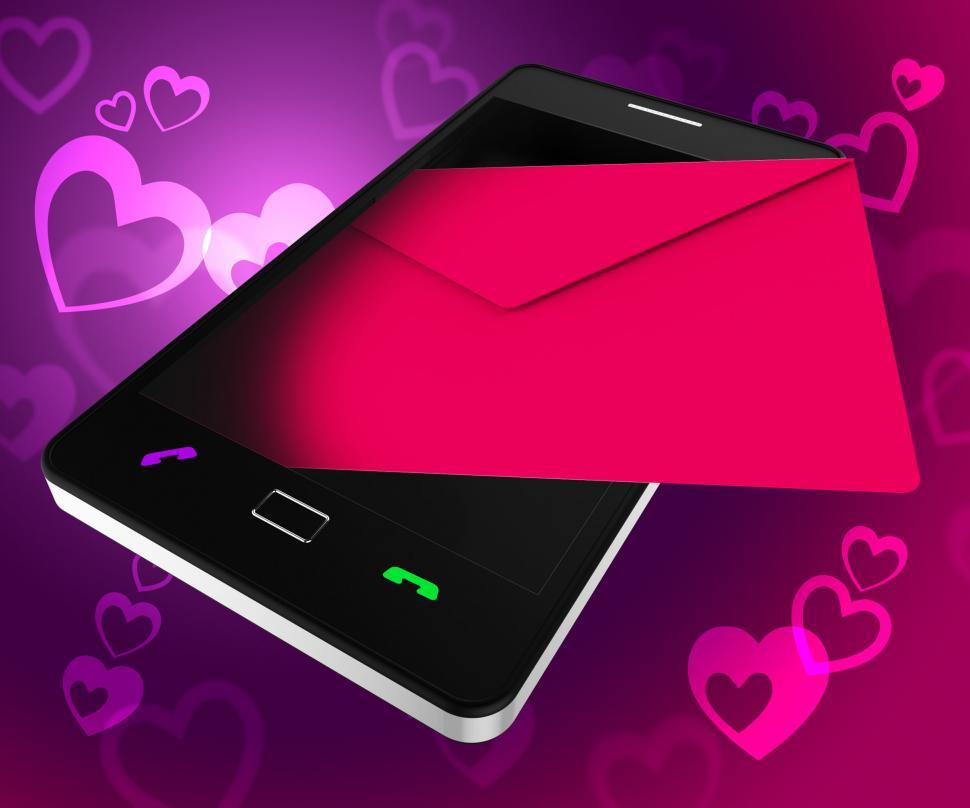 Free Image of Send Love Phone Shows Devotion Cellphone And Smartphone 