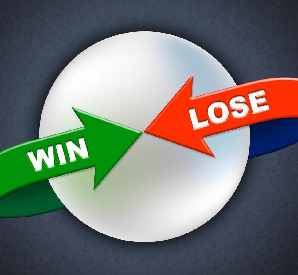 Download Free Stock Photo of Win Lose Arrows Shows Victory Success And Failing 