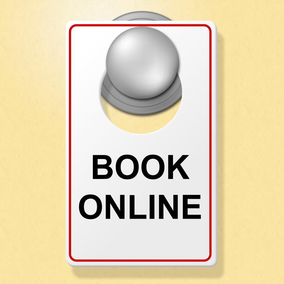 Free Image of Book Online Sign Means Place To Stay And Booked 