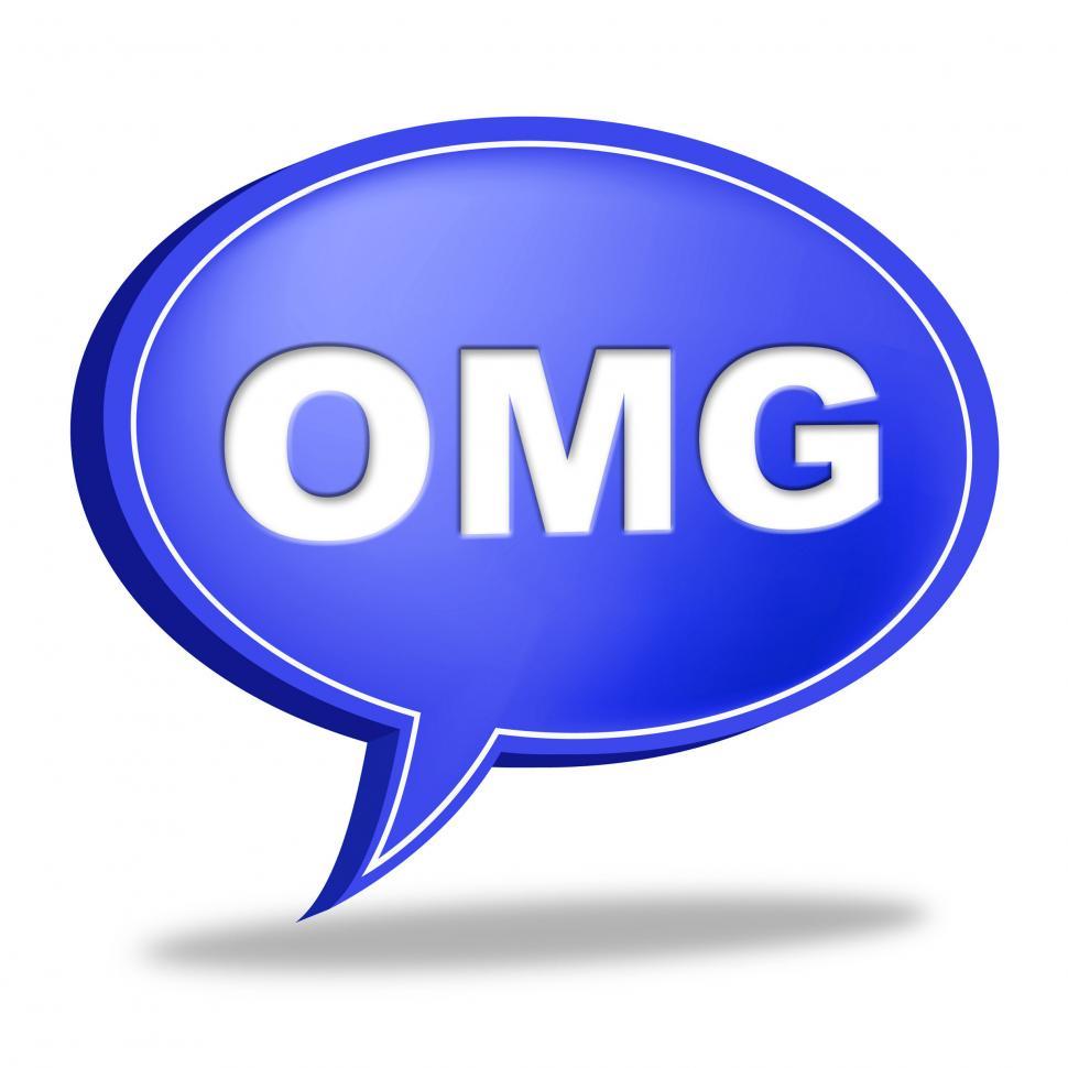 Free Image of Omg Speech Bubble Means Oh My God And Contact 