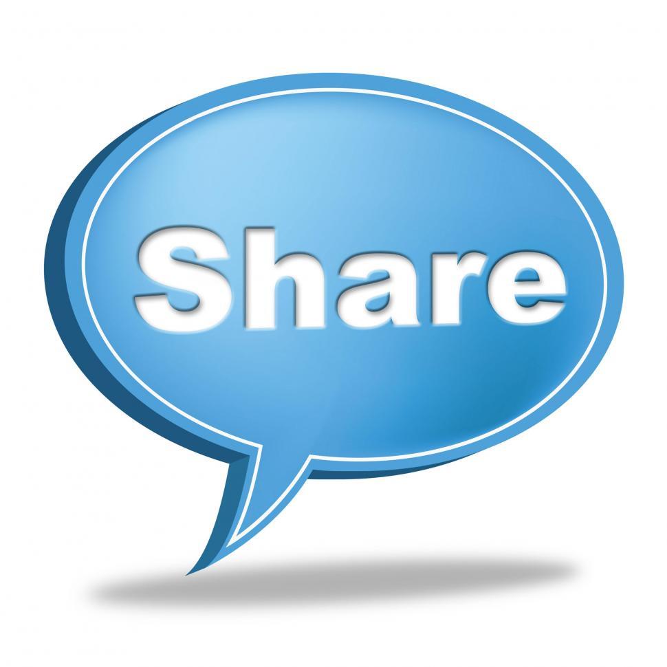 Free Image of Share Speech Bubble Means Social Media And Follower 