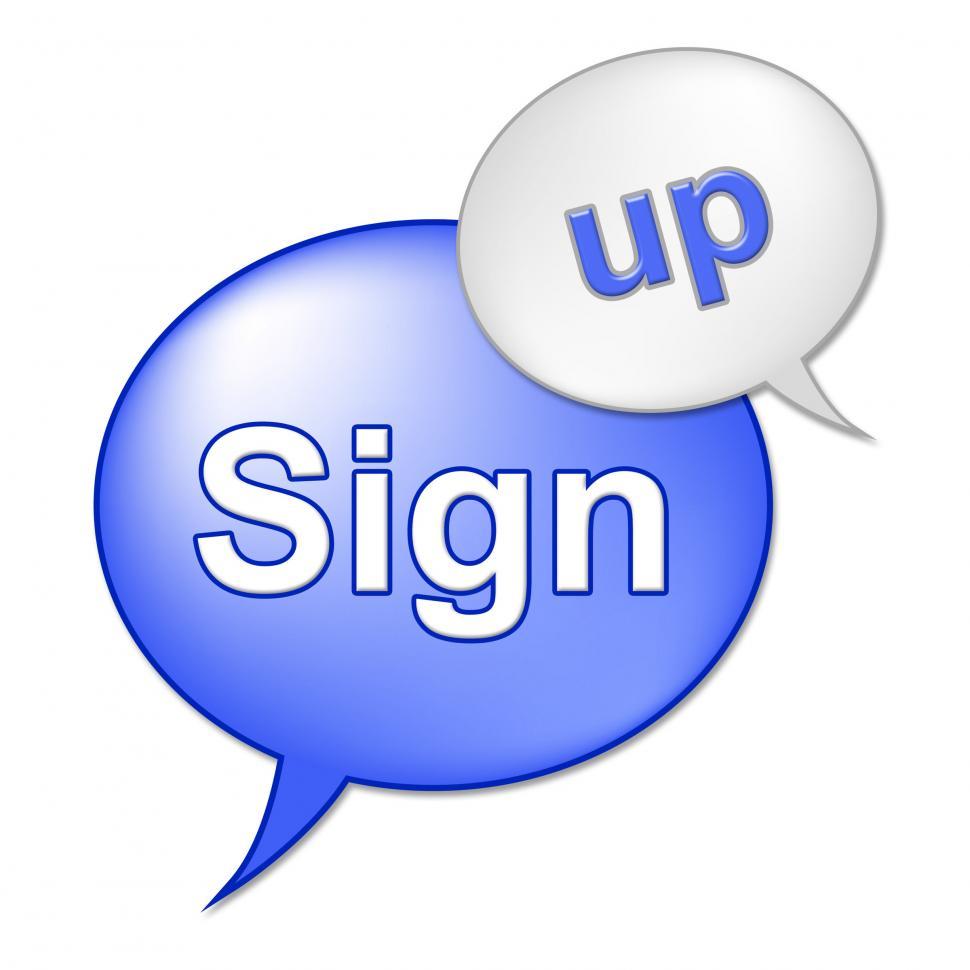 Free Image of Sign Up Message Indicates Registering Subscribing And Admission 