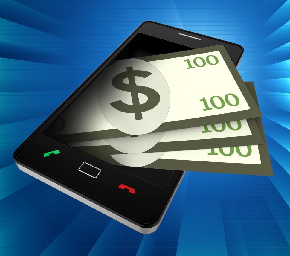 Free Image of Phone Dollars Indicates World Wide Web And Banking 