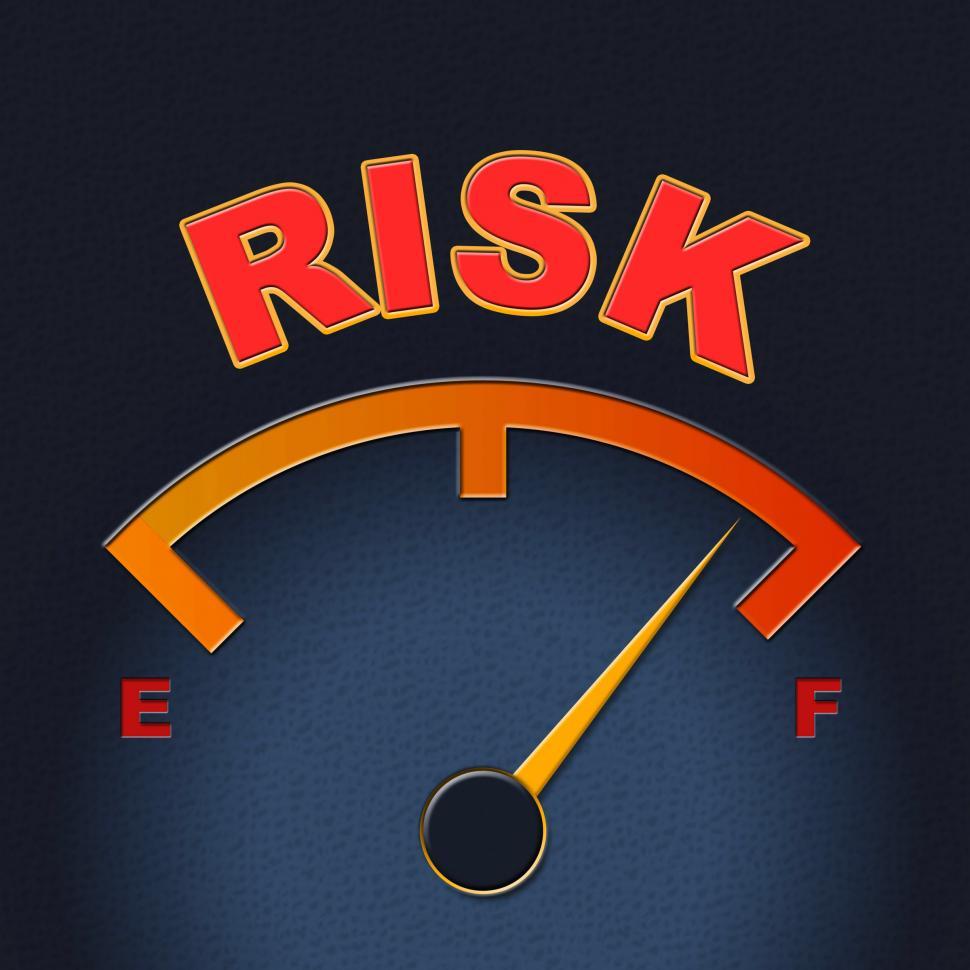 Free Image of Risk Gauge Shows Display Caution And Failure 