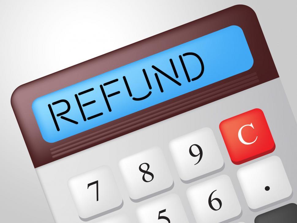 Free Image of Refund Calculator Means Reimbursement Refunding And Return 