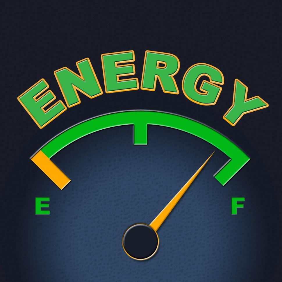 Free Image of Energy Gauge Shows Power Source And Dial 