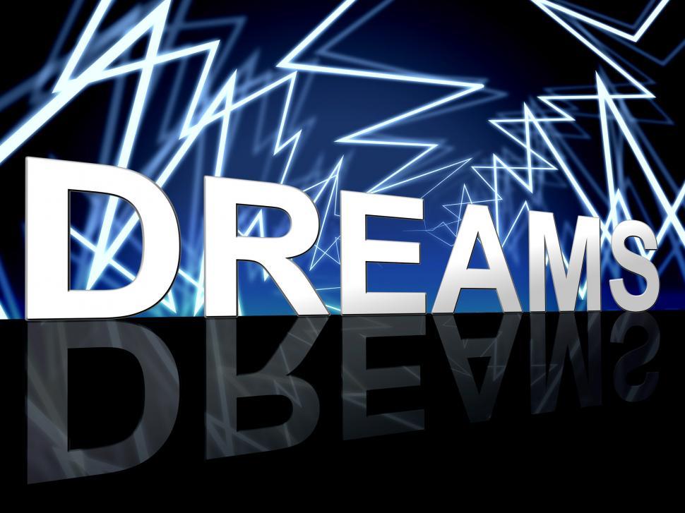Free Image of Dreams Word Shows Desire Night And Plan 