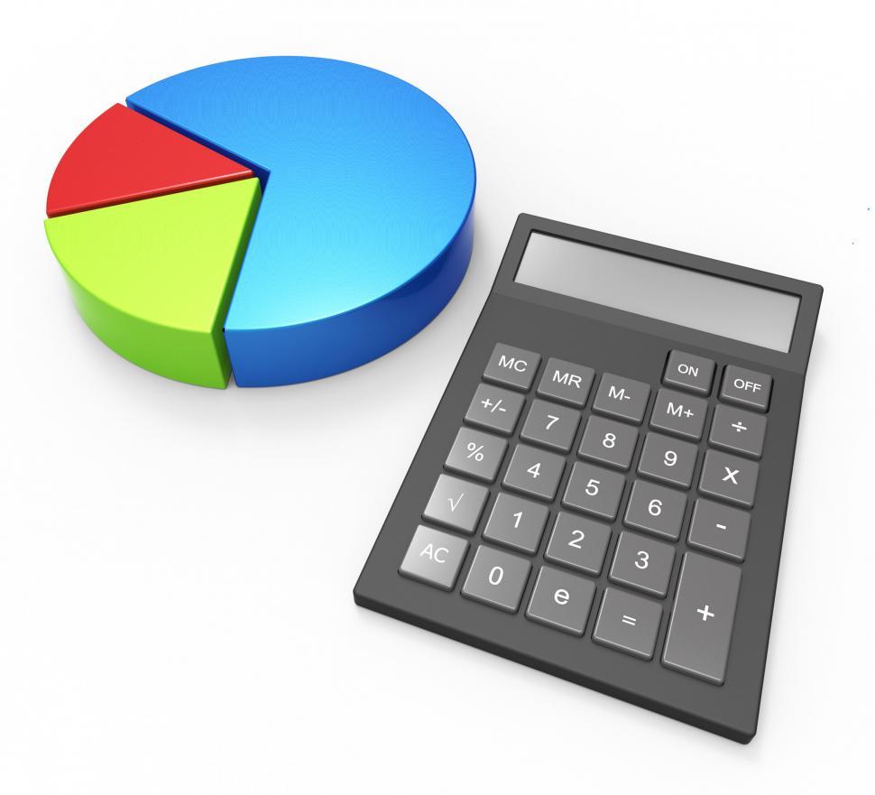 Free Image of Pie Chart Calculation Indicates Business Graph And Accounting 