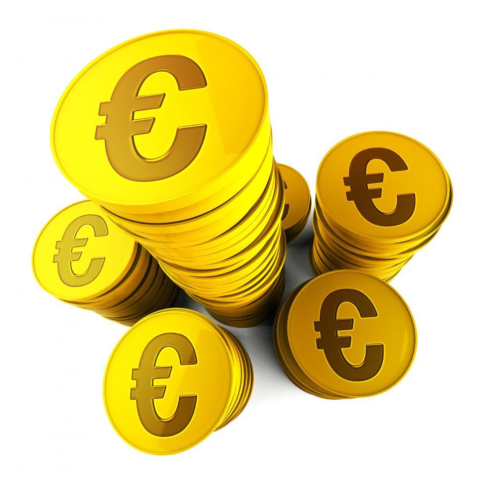 Free Image of Euro Savings Shows Euros Saved And European 