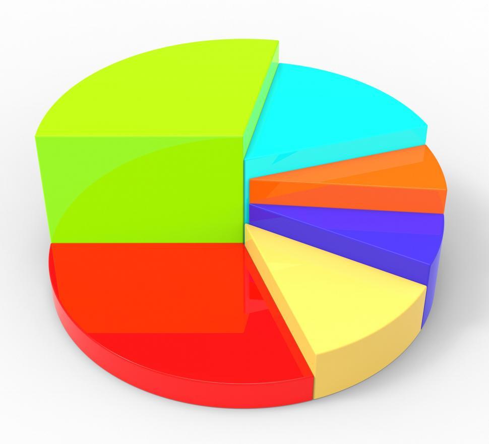 Free Image of Pie Chart Shows Business Graph And Analysis 