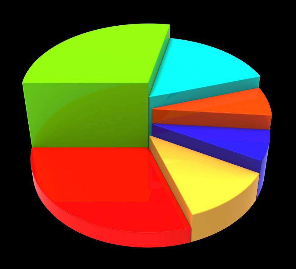 Free Image of Pie Chart Shows Business Graph And Data 