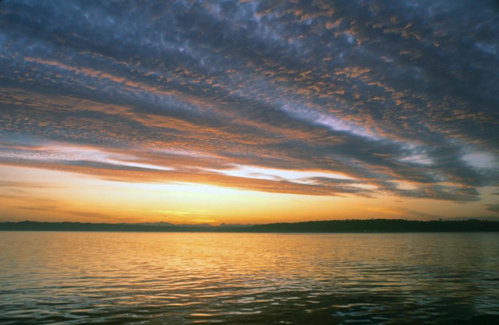 Free Image of Sunrise over Puget Sound 
