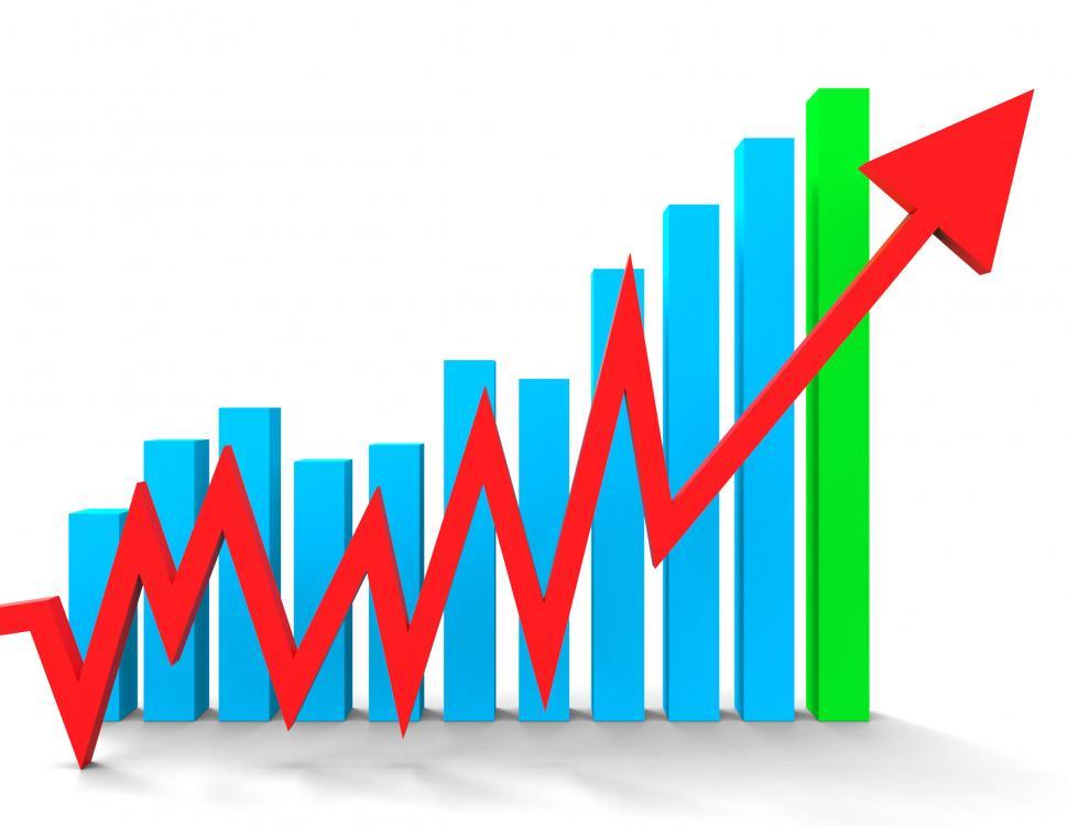 Free Image of Increasing Graph Shows Financial Report And Advance 