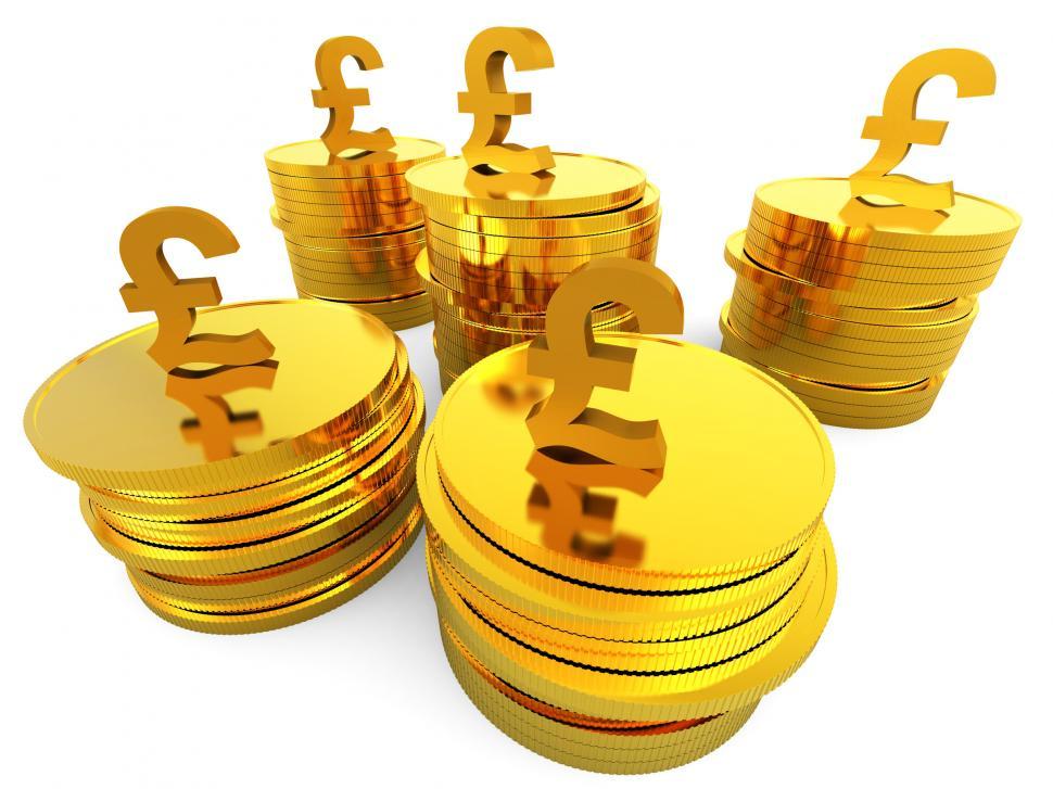 Free Image of Pound Cash Represents Saved Revenue And Finance 
