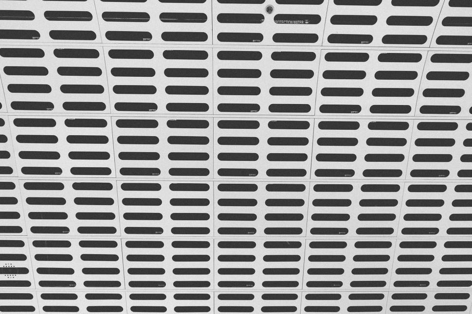 Free Image of Black and White Photo of an Air Conditioner 
