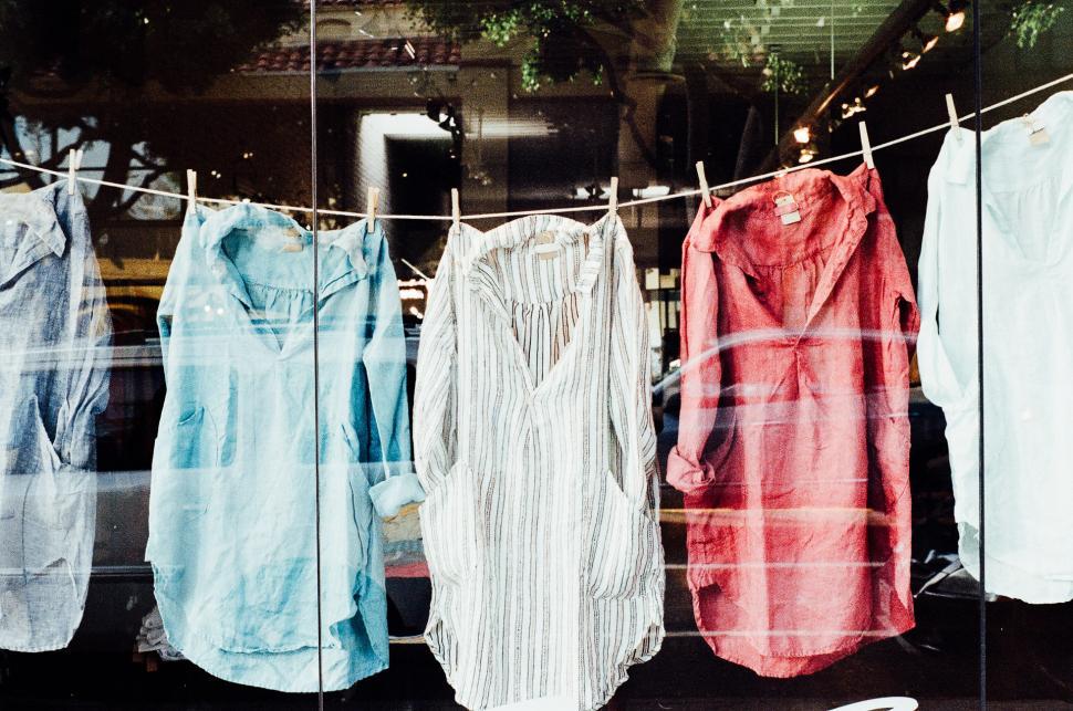 Free Image of Clothes Hanging on a Clothes Line 