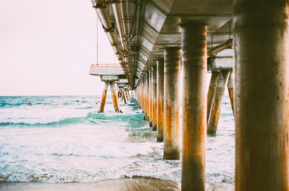Free Image of Ocean View Underneath a Pier 