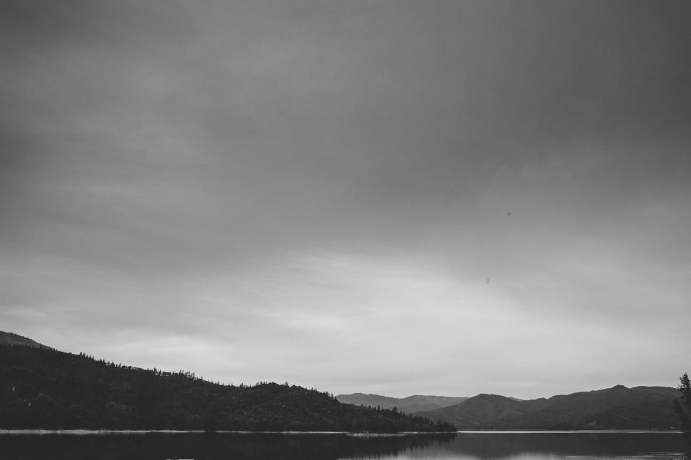 Free Image of A Body of Water in Black and White 
