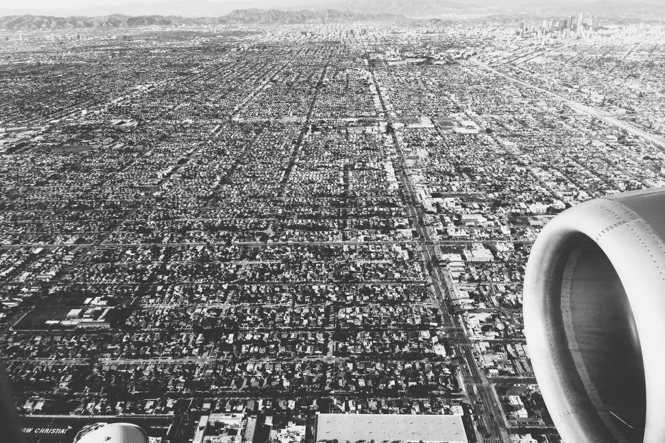 Free Image of Aerial View of a City From an Airplane 