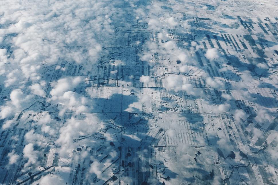 Free Image of A View of the Sky From an Airplane Window 