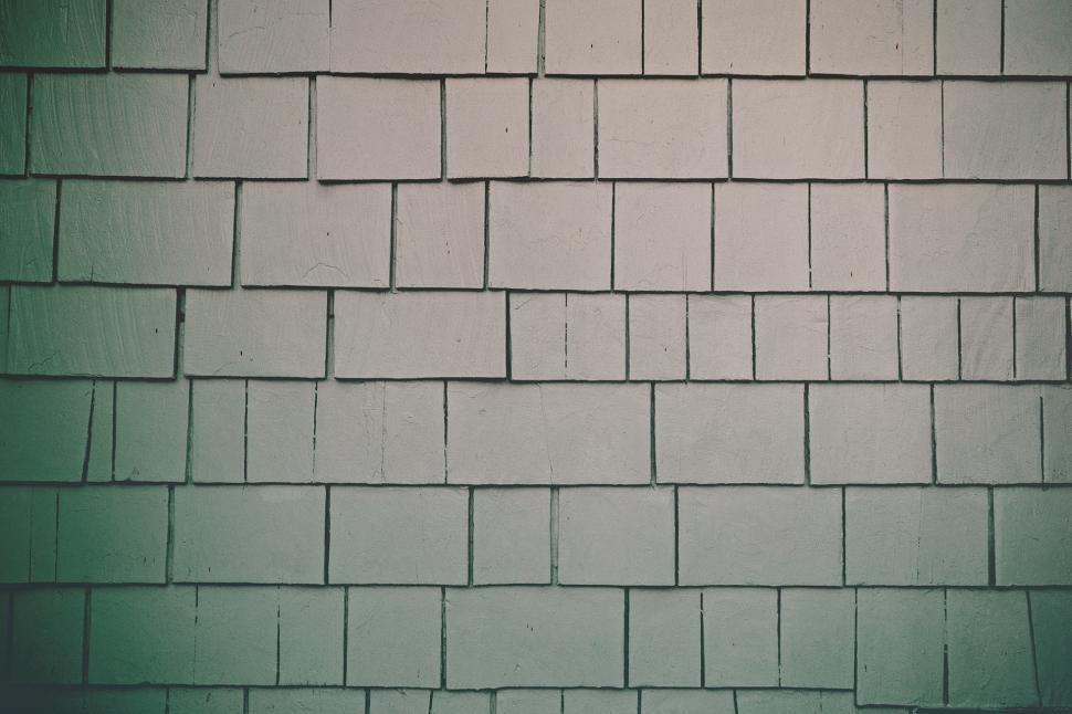 Free Image of White Brick Wall With a Green Tint 