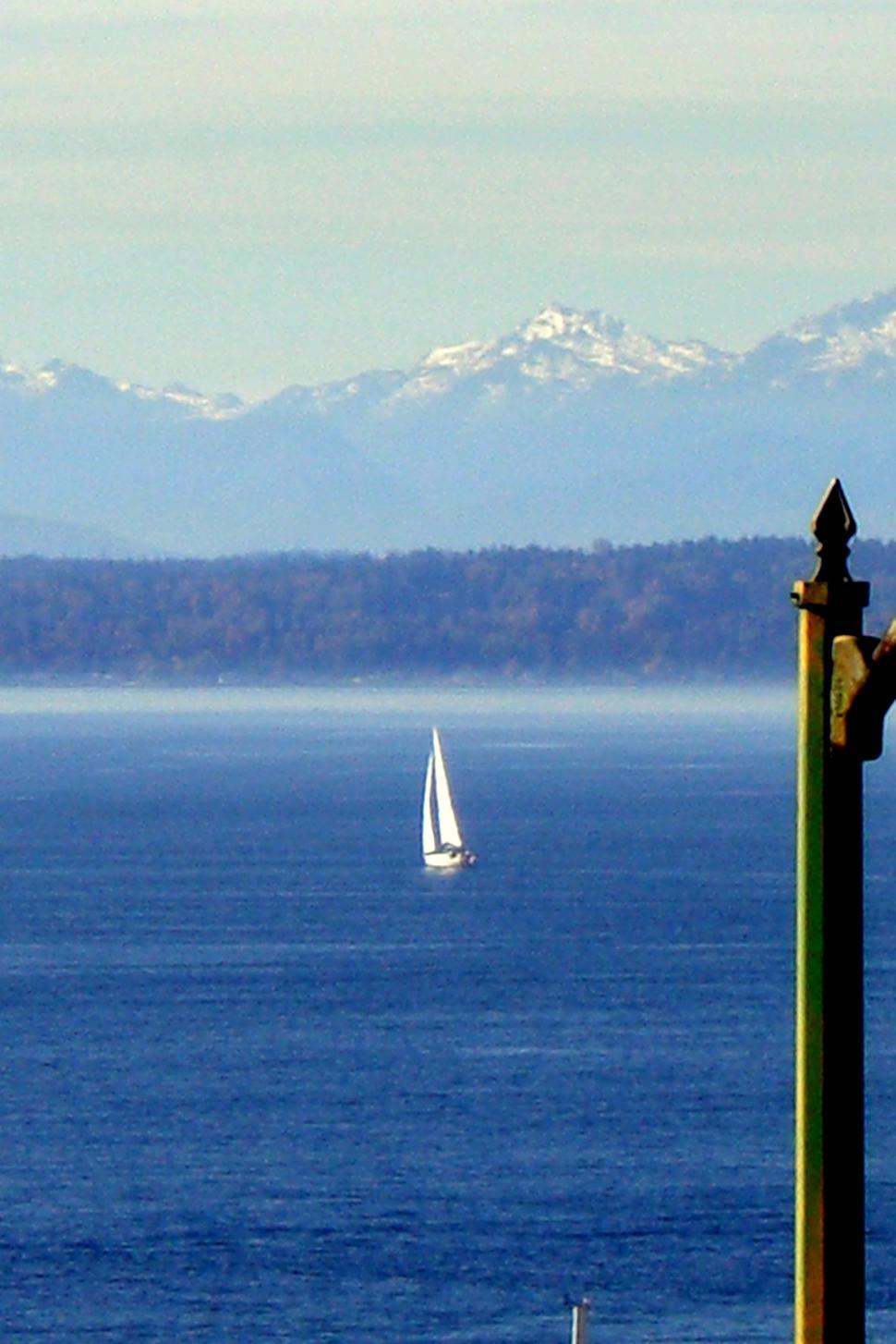 Free Image of Seattle Bay Sailboat 