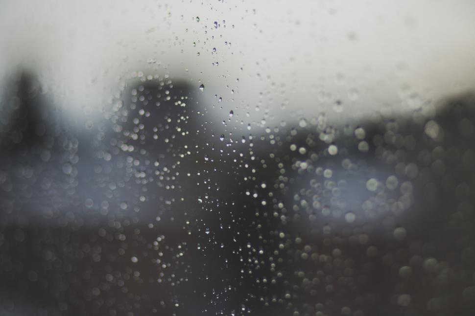 Free Image of Rain on Windowpane 