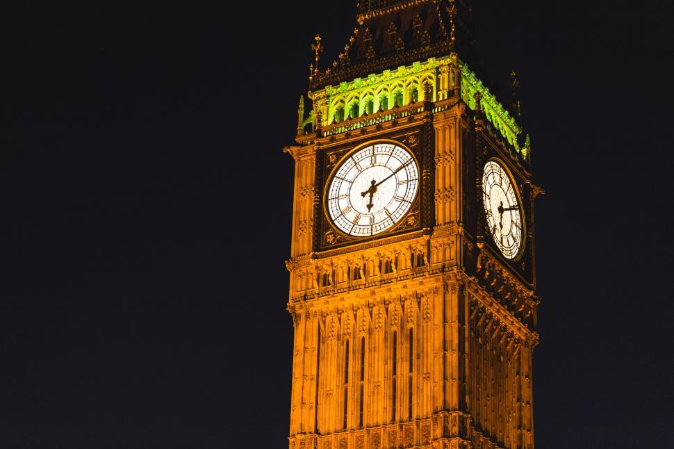 Free Image of Big Ben Clock Tower Overlooking City of London 