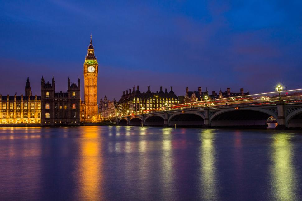 Free Image of The Big Ben Clock Tower Overlooking London City 