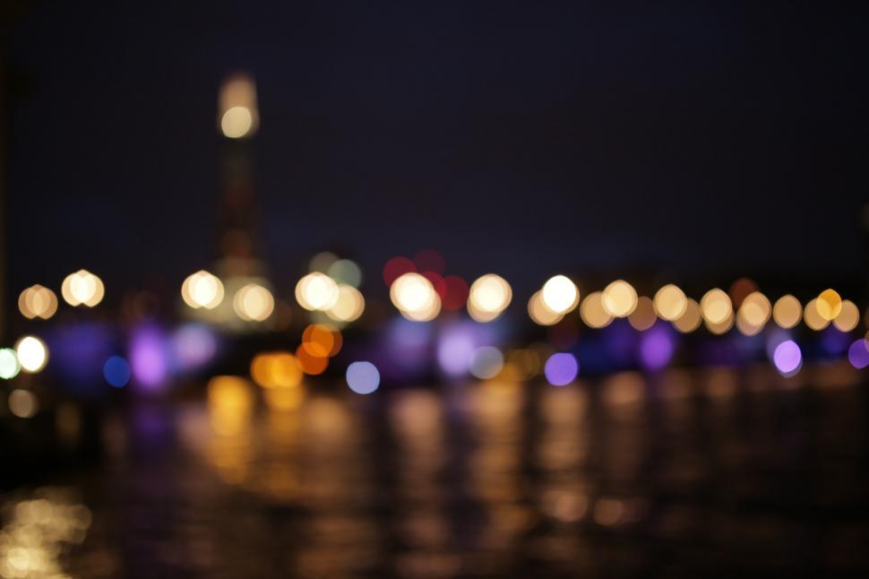 Free Image of Blurry Night Shot of Urban Cityscape 